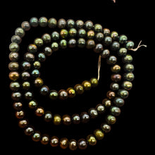 Load image into Gallery viewer, Blue Purple Peacock Freshwater Pearl Beads 5mm Round 90 Pearls Jewelry Making

