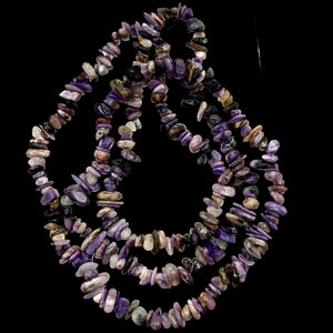 Charoite Strand Chip | 32" Long | 11x8x5 to 7x5x4mm | Purple | 200 Beads |