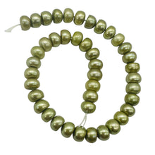 Load image into Gallery viewer, Dubai Pistachio Fresh Water Pearl Half Strand | 7x5mm | Green } 42 Pearls |
