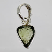 Load image into Gallery viewer, Moldavite 8.88ct Sterling Silver Heart Pendant | 3/4&quot; Long | Green | 1 Pendant |
