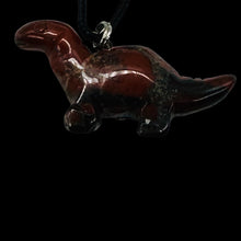 Load image into Gallery viewer, Brecciated Jasper Diplodocus Dinosaur Pendant | 3/4&quot; Long | Red |

