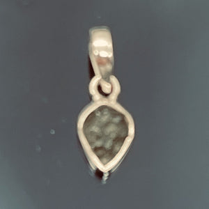 Moldavite 7.08ct Sterling Silver Heart Pendant | 3/4" Long | Green | 1 Pendant |
