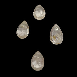 1 Premium 6x5x3.5 to 8x4.5x3mm Topaz Faceted Briolette Bead 4077K