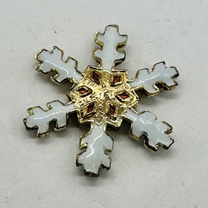 2 Golden Cloisonne Snowflake Centerpiece 30x27x4mm Beads 8638H