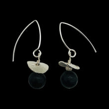 Load image into Gallery viewer, Black Stone - Africa Round Bead and Sterling Silver Earrings| Black Matte|
