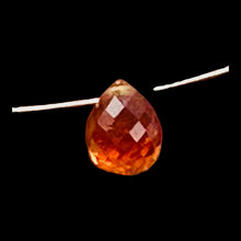 Load image into Gallery viewer, Sapphire, Faceted Padparadscha .41ct Briolette Pendant Bead | 5x3mm| Orange| 1 |
