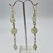 Load image into Gallery viewer, Dazzling Minty Green Natural Prehnite and 14Kgf Earrings
