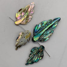 Load image into Gallery viewer, Abalone Leaf Pendant Beads | 21x10x2.5 - 32x20x2.5mm | Purple Blue |  Bead(s)
