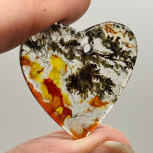 Load image into Gallery viewer, Glowing 29mm Red Limbcast Agate Heart Pendant Bead 5775Ai
