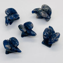 Load image into Gallery viewer, 2 Soaring Carved Sodalite Eagle Beads | 18x18x7mm | Blue white
