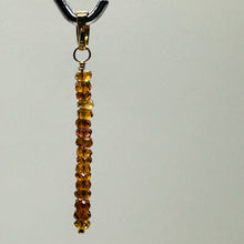 Load image into Gallery viewer, Sapphire Faceted Rondelle 14K Gold Filled Pendant | Pink, Orange | 1 1/2&quot; Long |
