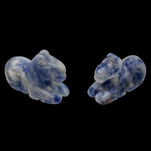 Load image into Gallery viewer, Trusty 2 Carved Sodalite Horse Pony Animal Beads | 20x14x8mm | Blue
