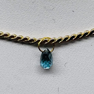 0.25cts Blue Diamond Brio 18K Gold Pendant Bead 5868AB