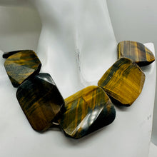 Load image into Gallery viewer, Tiger Eye RectangleWavy Bead Strand | 16&quot; Long | Bronze, Black | 10 Beads |
