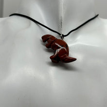 Load image into Gallery viewer, Red Jasper Tyrannosaurus Rex Dinosaur Pendant Necklace | 3/4&quot; Long | Red |
