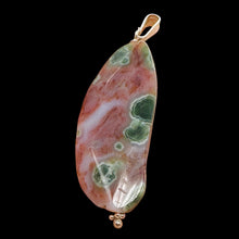 Load image into Gallery viewer, Ocean Jasper Sterling Silver Pendant | 2 1/4&quot; Long | Pink, Green | 1 Pendant |
