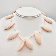 Load image into Gallery viewer, Pink Peruvian Opal Marquis Briolette 12 Bead Strand 10815H
