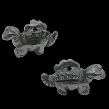 Load image into Gallery viewer, 2 Hematite Dinosaur Stegosaurus Beads | 21x11x8mm | Graphite

