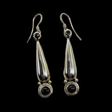 Load image into Gallery viewer, Unique Sophistication Garnet Sterling Silver Earrings | 1 3/4&quot; Long | 1 Pair |
