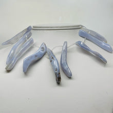 Load image into Gallery viewer, Blue Chalcedony Natural Beads 100g Strand | 63x7 to 43x9mm | 15 Beads |
