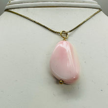 Load image into Gallery viewer, Conch Shell Pear Shaped 14K Yellow Gold Filled Pendant| 1 3/8" Long| Pink White|
