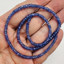 Load image into Gallery viewer, Tanzanite Faceted Graduated Rondelle Bead 17&quot; Strand | 5x3 to 3x2mm | 190 Beads|
