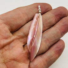 Load image into Gallery viewer, Designer Pink Mussel Shell Sterling Silver Pendant | 2 3/4&quot; Long |
