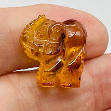 Load image into Gallery viewer, Amber Elephant Carved Figurine } 11.9ct | 1 Elephant | | 22x22x10mm | Amber
