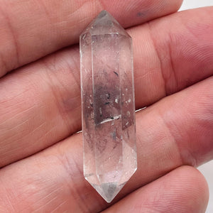 Quartz Shaman Double Terminated 41cts Crystal Point | 42x10mm | Clear, Included|