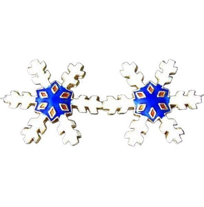 2 Cobalt Cloisonne Snowflake Centerpiece 30x27x4mm Beads 8638B