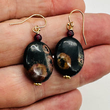 Load image into Gallery viewer, Natural Poppy Ocean Jasper 14K Gold Filled Earrings | Pink, Black | 1 1/2&quot; Long|
