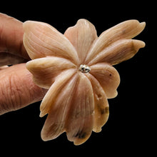 Load image into Gallery viewer, Peruvian Opal 163ct Carved Flower Pendant Bead | 60x80x7mm | Pink | 1 Bead |
