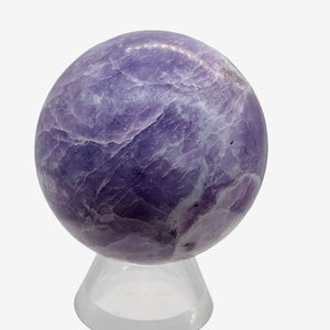 Lepidolite 183g Round Collector's Sphere | 1 9/10" | Purple White | 1 Sphere |