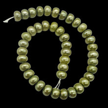 Load image into Gallery viewer, Dubai Pistachio Fresh Water Pearl Half Strand | 7x5mm | Green } 42 Pearls |
