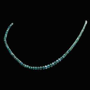 17.5cts Blue Diamond Faceted Roundel Bead Strand 110361