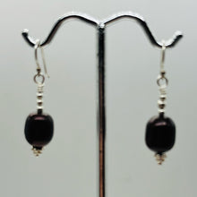 Load image into Gallery viewer, Black Cherry Freshwater Pearl Earrings | 1 1/4&quot; Long | 12x8mm Pearls | 1 Pair |
