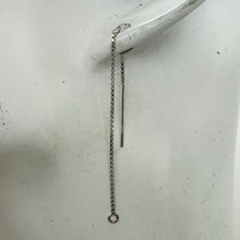 Load image into Gallery viewer, Ear Threader Sterling Silver Dangle Earrings | 2" Long | Silver | 1 Pair |
