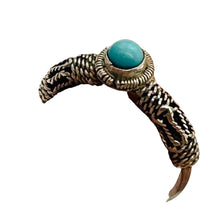 Load image into Gallery viewer, Blue Turquoise Tahitian Style Sterling Silver Ring Size 6.75
