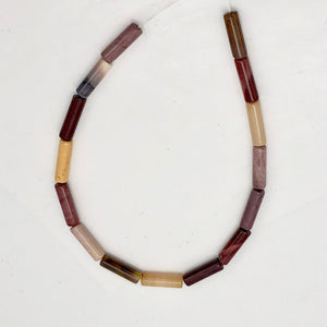 Hot! Australian Mookaite Tube Bead 8"Strand | 13x4mm | 15 beads |