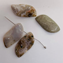 Load image into Gallery viewer, Ocean Jasper Wavy Pendant Beads - Assorted Colors | 31x16x5mm | 4 Beads |
