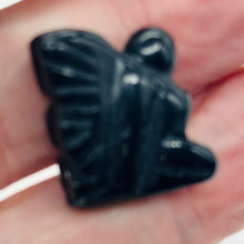Load image into Gallery viewer, 2 Hematite Pixie Fairy Beads | 21x16x7mm | Charcoal Black

