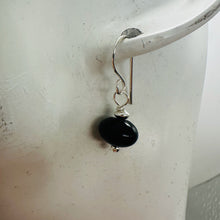 Load image into Gallery viewer, Rainbow Obsidian Round Bead and Sterling Silver Earrings
