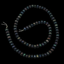 Load image into Gallery viewer, Near Round Blue Peacock 6-5mm FW Pearl Strand 109941
