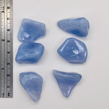 Load image into Gallery viewer, Chalcedony Gemstone 43g Nugget Beads | 26x22x9 to 23x20x11mm | Blue | 6 Beads |

