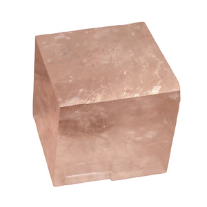 Optical Calcite Iceland Spar 25g Rectangular Prism | 22x20x19mm | Clear Pink |