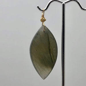 Labradorite 14K Gold Filled Drop Pendant | 2 1/4" Long | 510958G4 | Premiumbead