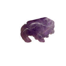 Load image into Gallery viewer, Prosperity Amethyst Hand Carved Bison / Buffalo Figurine | 21x11x8mm | Purple
