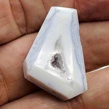 Load image into Gallery viewer, Chalcedony Druzy 52ct Designer Cut Pendant Bead| 34x24x10mm|Blue|1 Pendant Bead|
