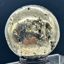Load image into Gallery viewer, Pyrite Scrying 394 Gram Sphere | 2.3&quot; | Silver, Gold | 1 Display Specimen
