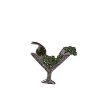 Load image into Gallery viewer, Cheers! Shimmering Crystal Martini Pin Brooch 10081B
